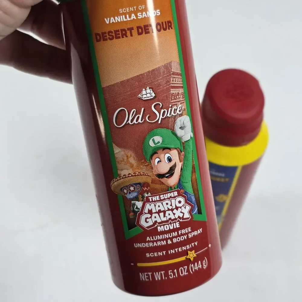 2PK Old Spice Super Mario Galaxy Cosmic Quest Deodorant Spray 5.1oz EACH New